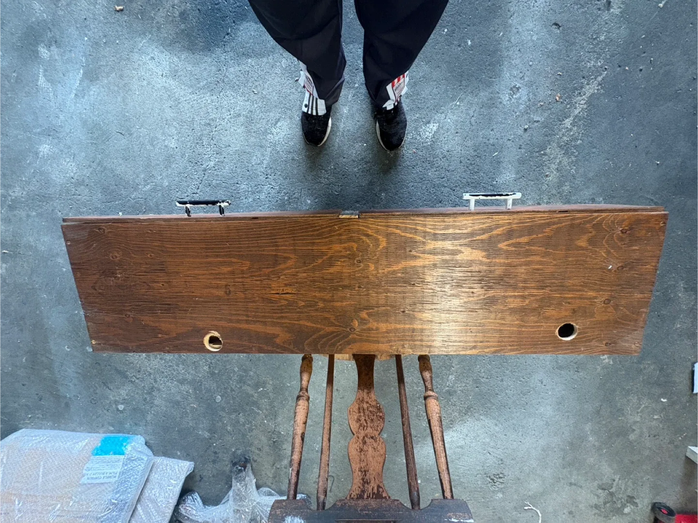 Wood Floating shelf handmade image indicator(3)