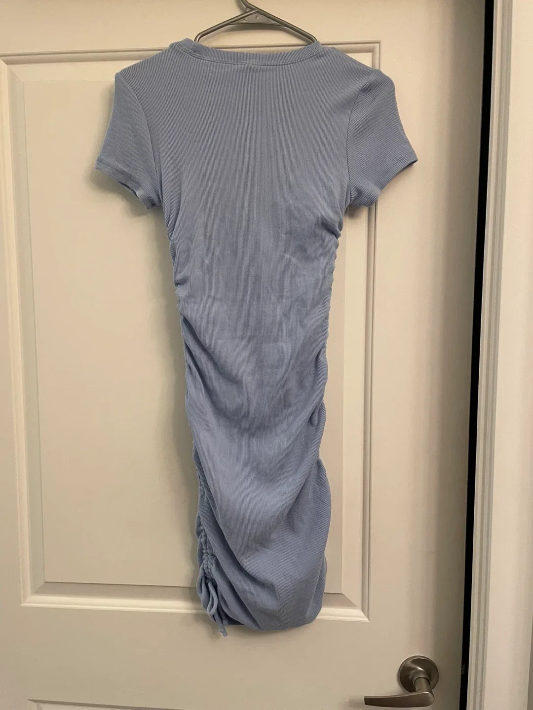 Garage Blue Ribbed Ruched Dress image indicator(2)