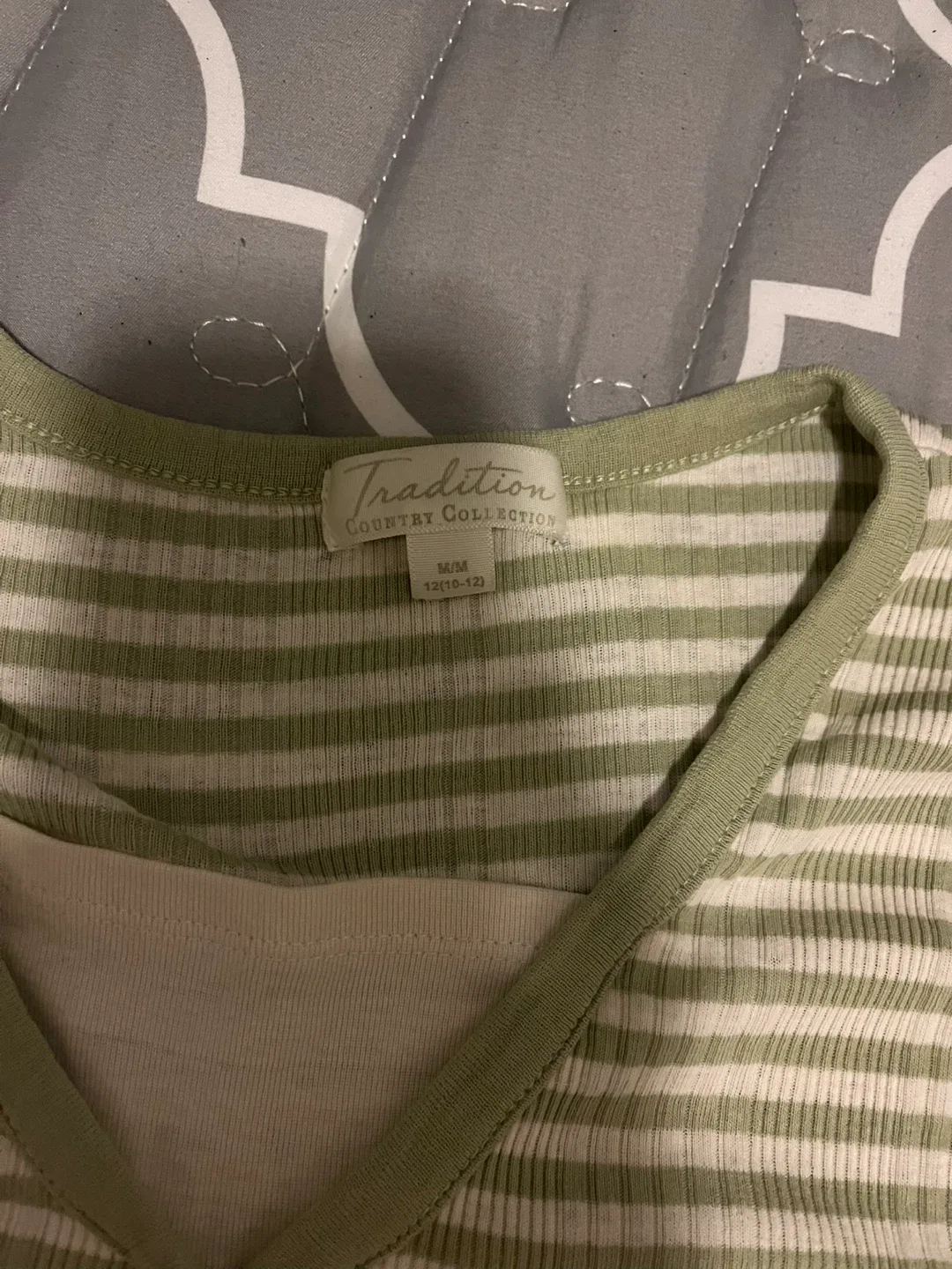 Cute Vintage Striped Top - Size M image indicator(2)