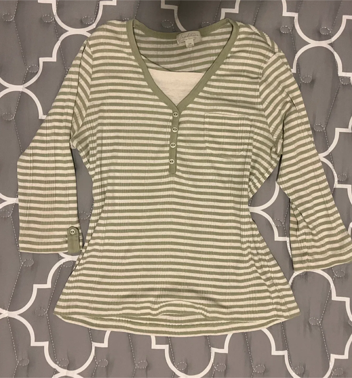 Cute Vintage Striped Top - Size M thumbnail