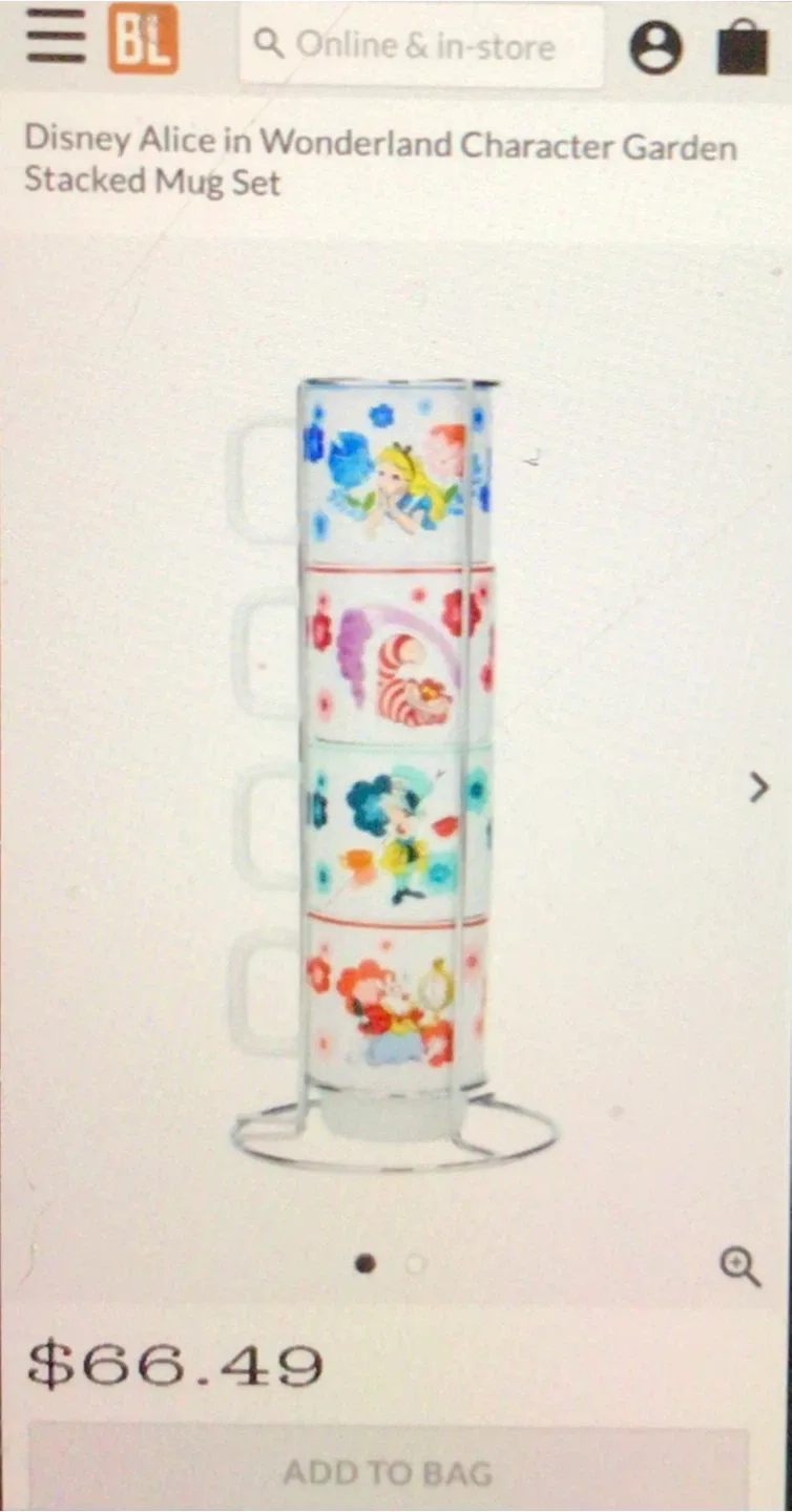 Disney Alice in Wonderland Character Garden Stacked Mug Set image indicator(3)