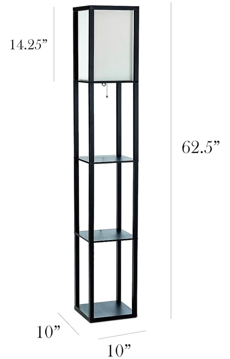 Shelf Floor Lamp - Cherry Brown, White & Black - photo 5