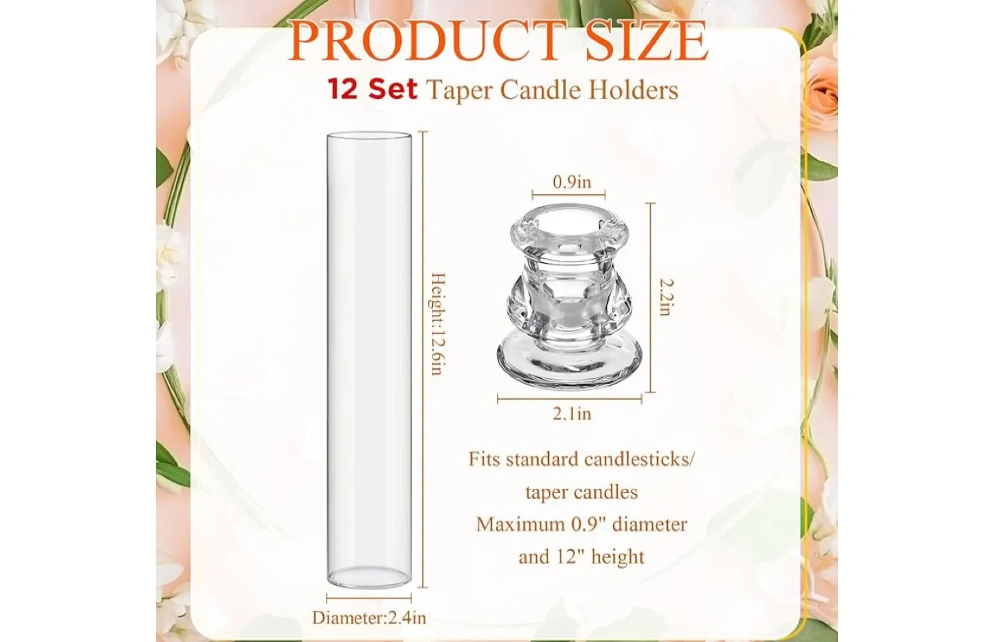 12 Set Taper Candle Holders image indicator(2)