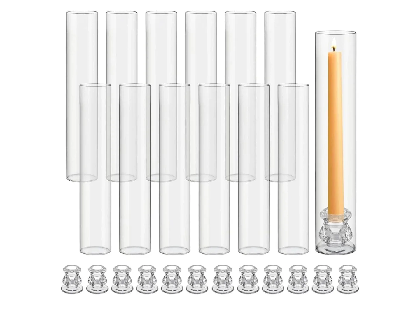 12 Set Taper Candle Holders image indicator(5)