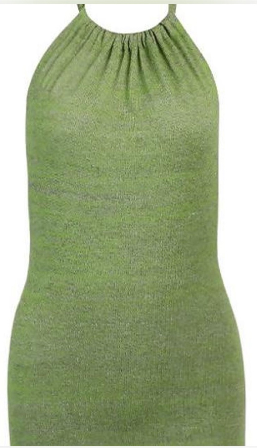 Green Halter Mini Dress - photo 4