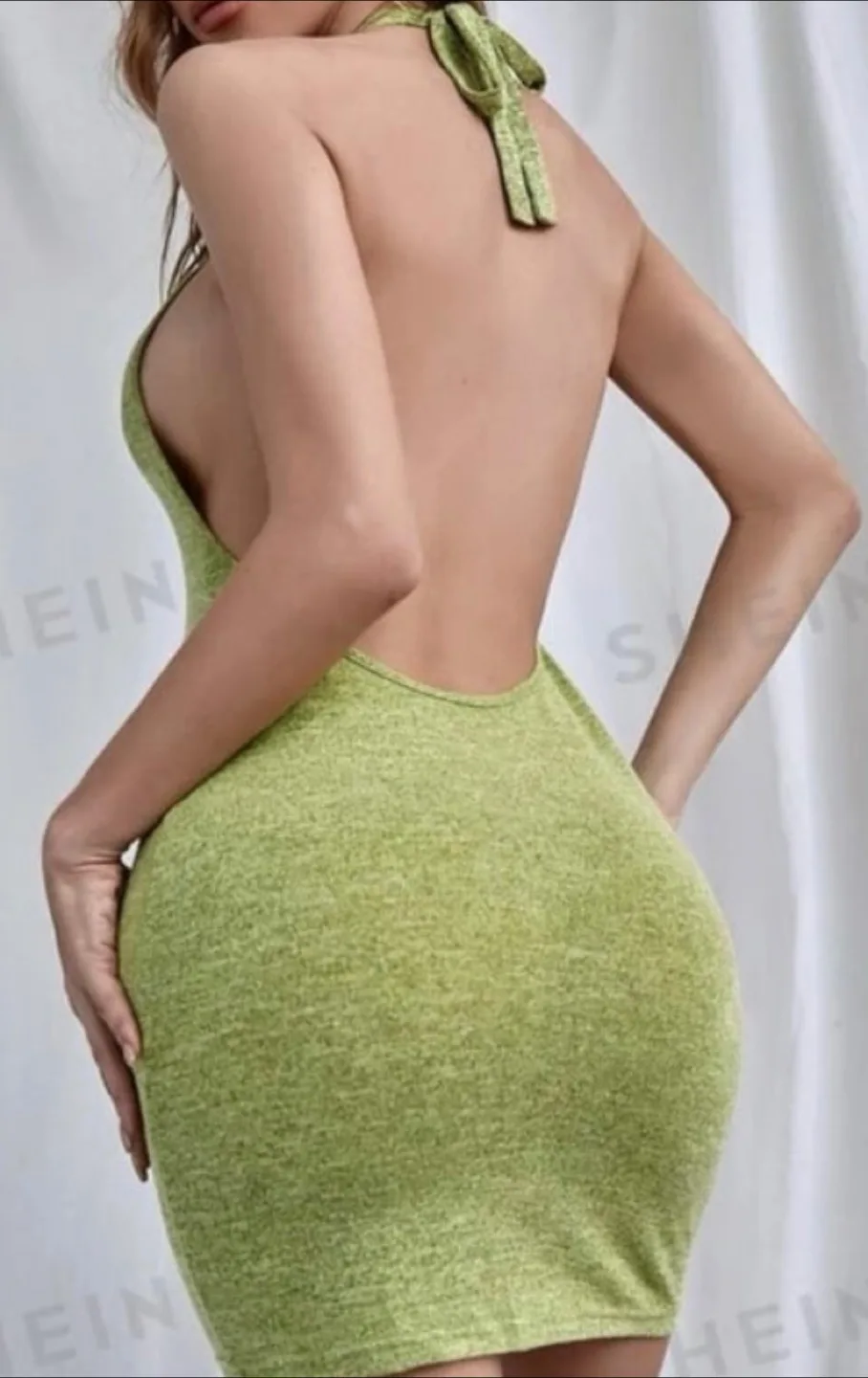 Green Halter Mini Dress image indicator(9)