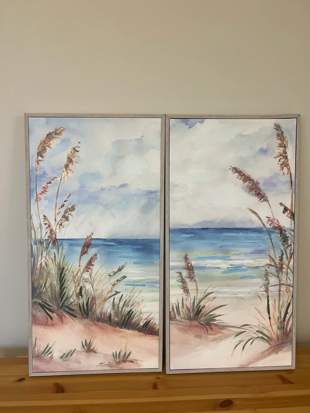 Framed Beach Scene Wall Art - Set of 2