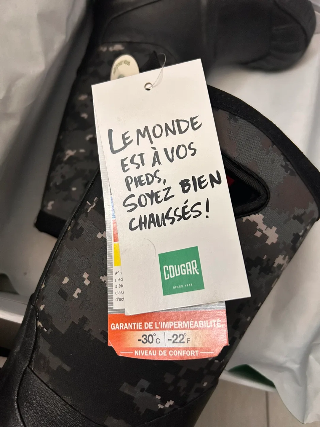 Open box - Cougar Kids Winter Boots Waterproof / size 2 / -30’C image indicator(8)