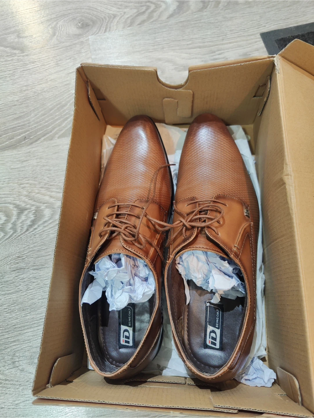 Men's Brown Leather Formal Shoes - Size 10