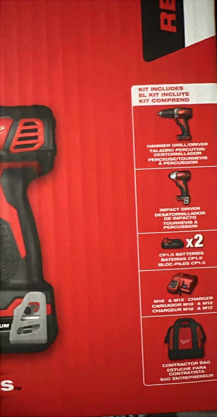 Milwaukee M18 2-Tool Combo Kit - Like New! image indicator(2)