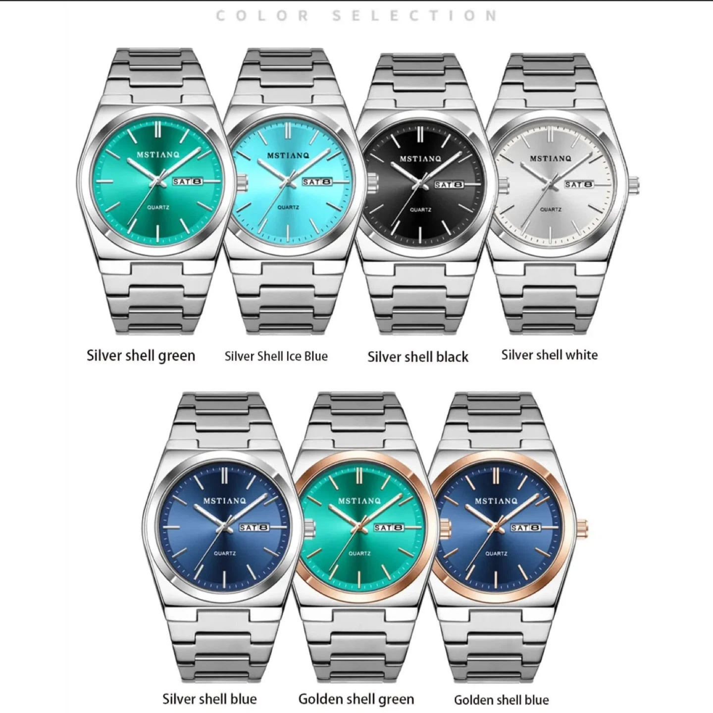 MSTIANQ Stainless Steel Waterproof Watch