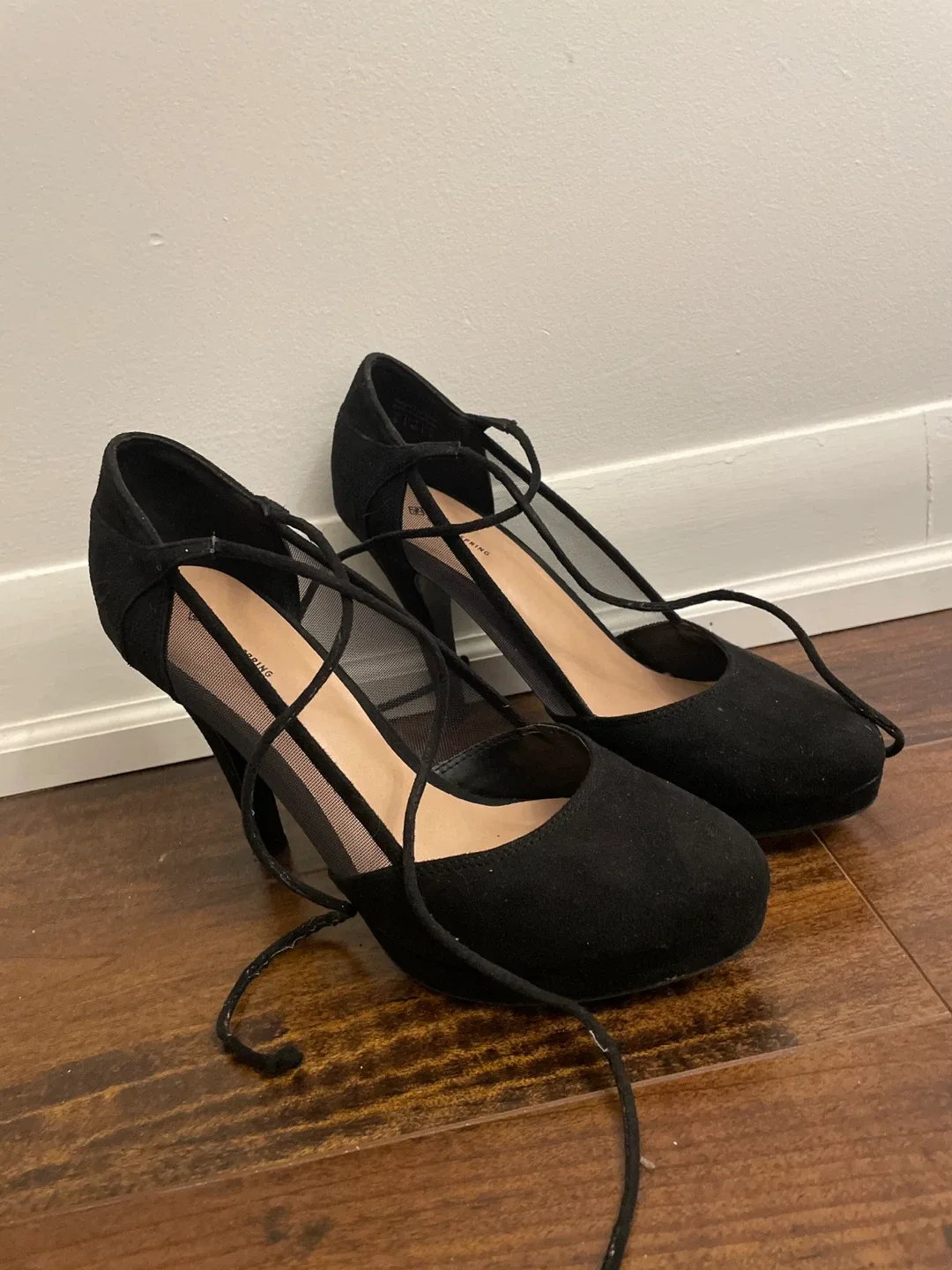 Call it spring Black Heels image indicator(4)