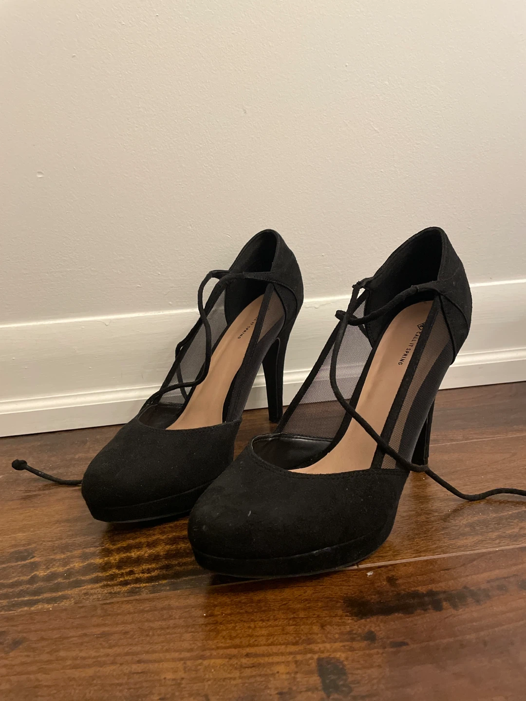 Call it spring Black Heels