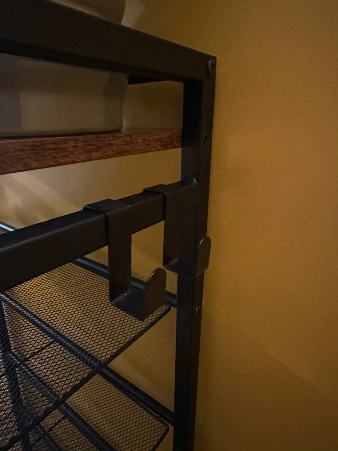 Black Metal & Wood 8-Tier Shoe Rack image indicator(2)