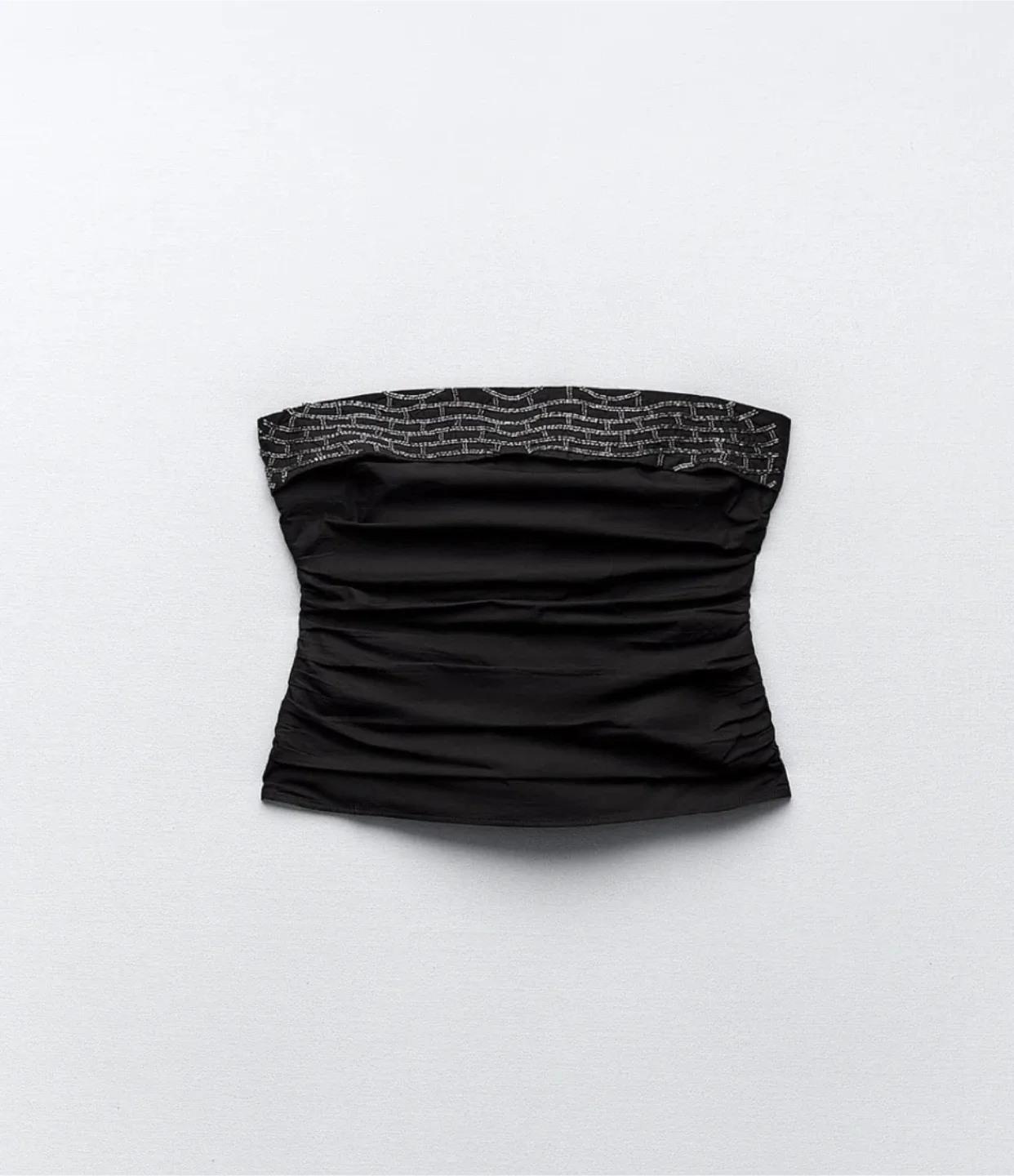 Zara Black embellished Strapless Top (new with tag ) thumbnail