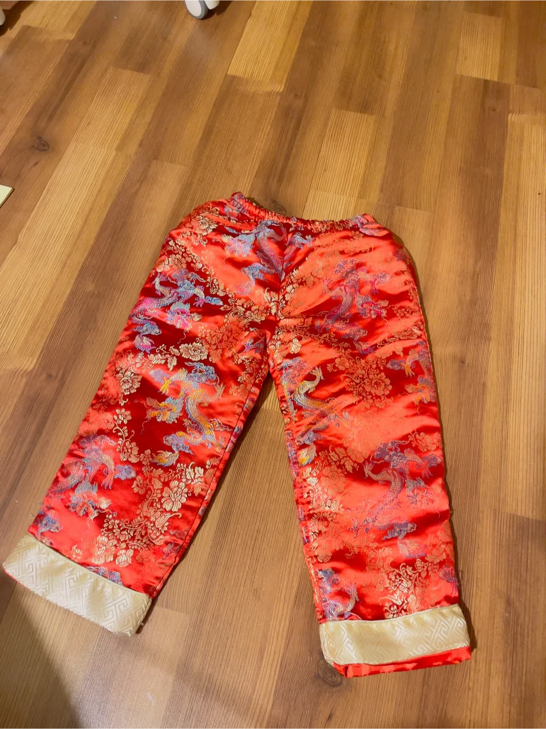 Red Dragon Print Pants image indicator(2)