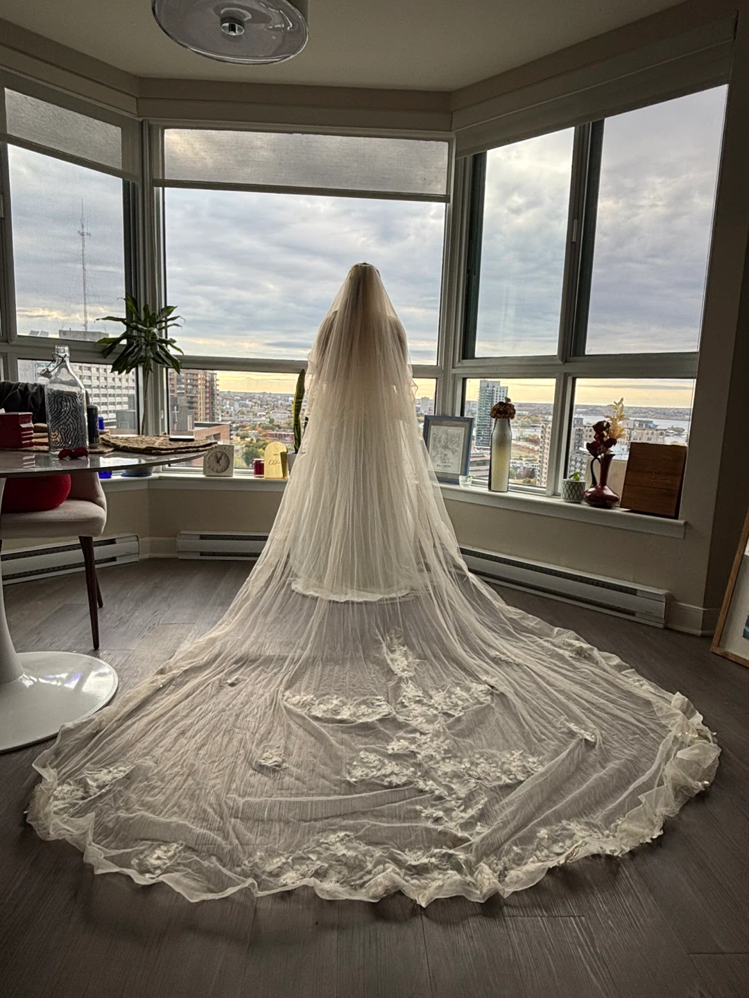 Cathedral Veil 3.5m Soft Ivory Champagne with Front Blusher - photo 5