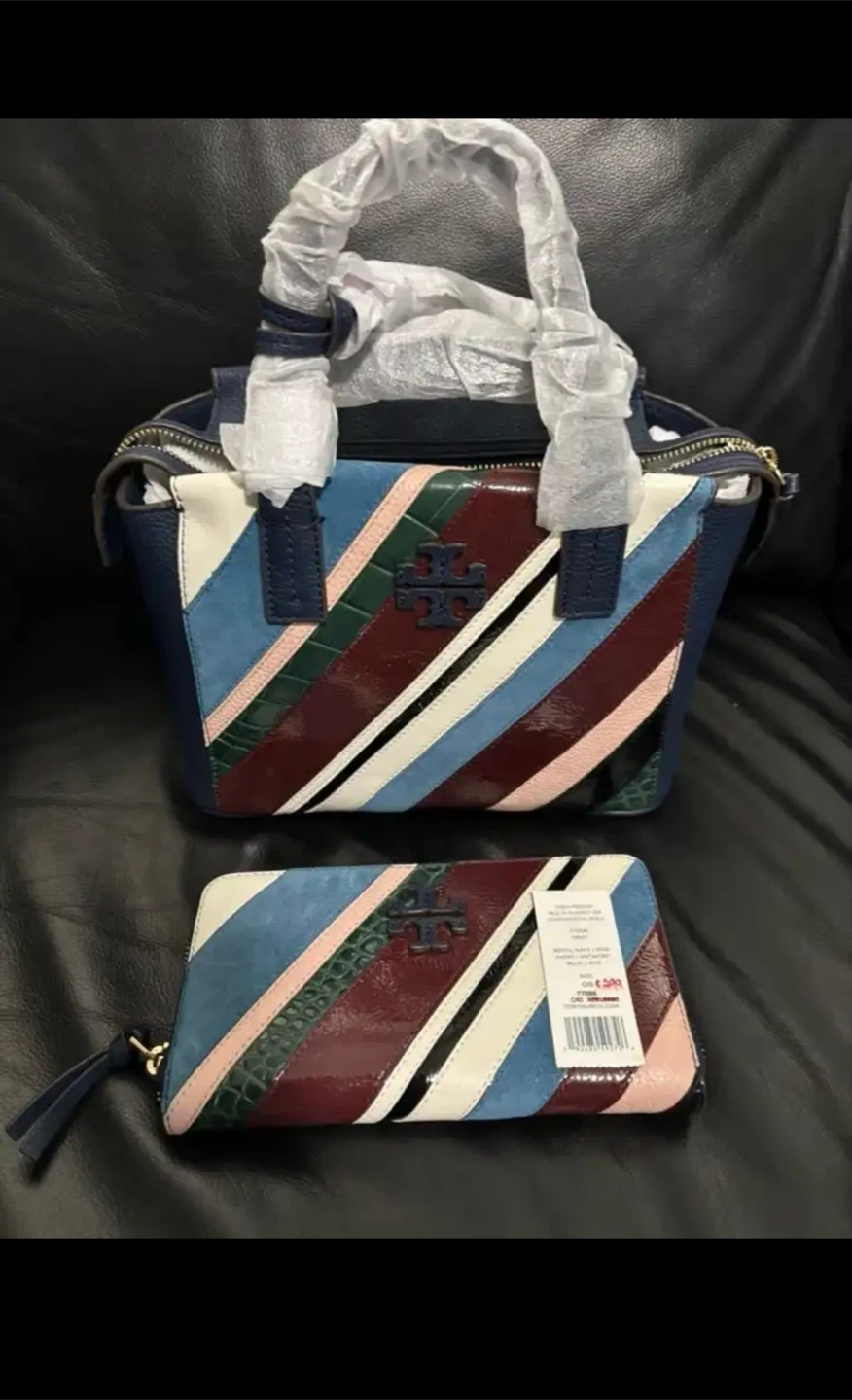 New Thea piece Tory Burch Leather Satchel & Wallet Set