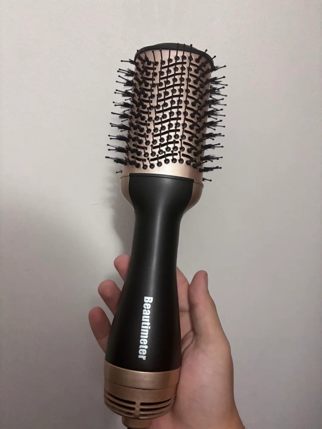 Beautimeter Hair Dryer Brush - Black and Rose Gold image indicator(2)