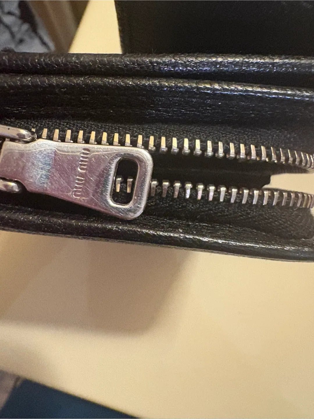 Authentic miu miu black studded wallet image indicator(4)