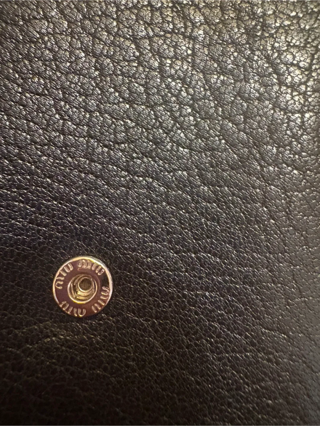 Authentic miu miu black studded wallet image indicator(2)