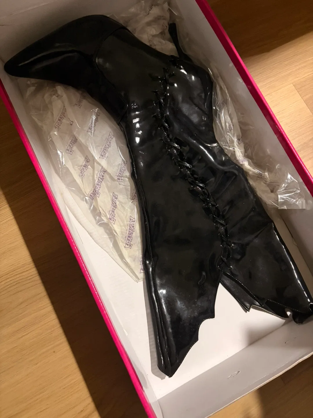 Funtasma DAR130X/B Black Patent Boots - US 9 image indicator(5)