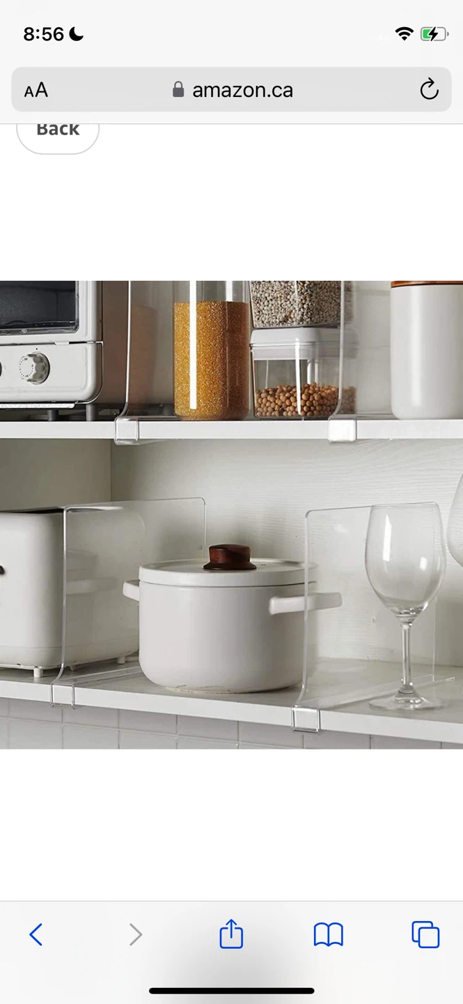 Shelf Dividers - Clear Acrylic, 8" x 12" - photo 2