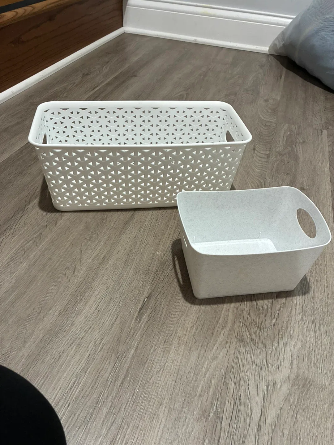 White Storage Baskets - Set of 2 thumbnail