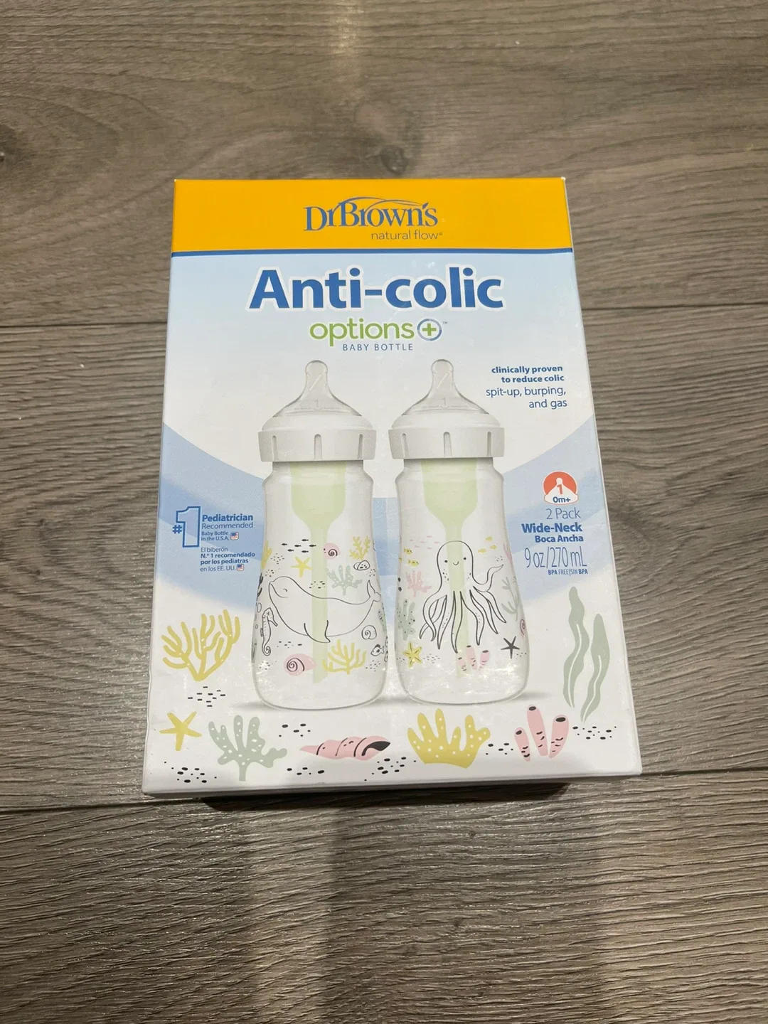 Dr. Brown's Anti-Colic Options+ Baby Bottles, Ocean