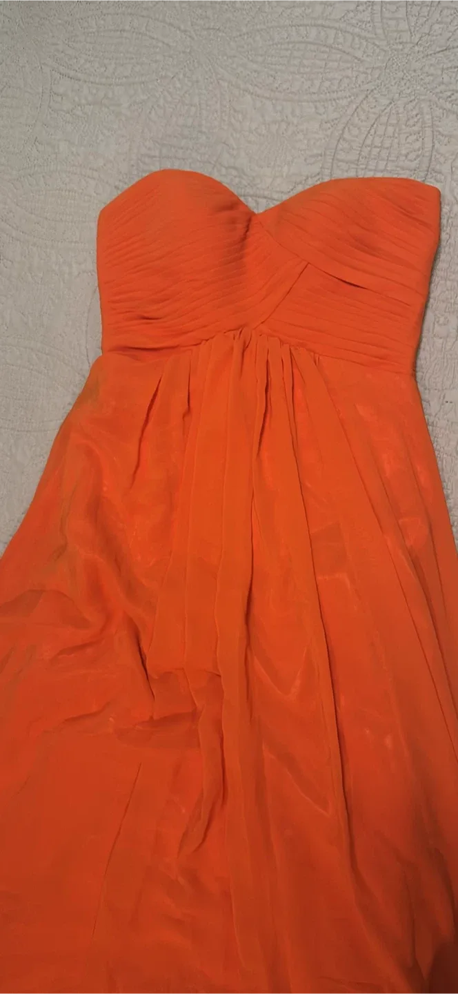 Orange Strapless Dress image indicator(2)