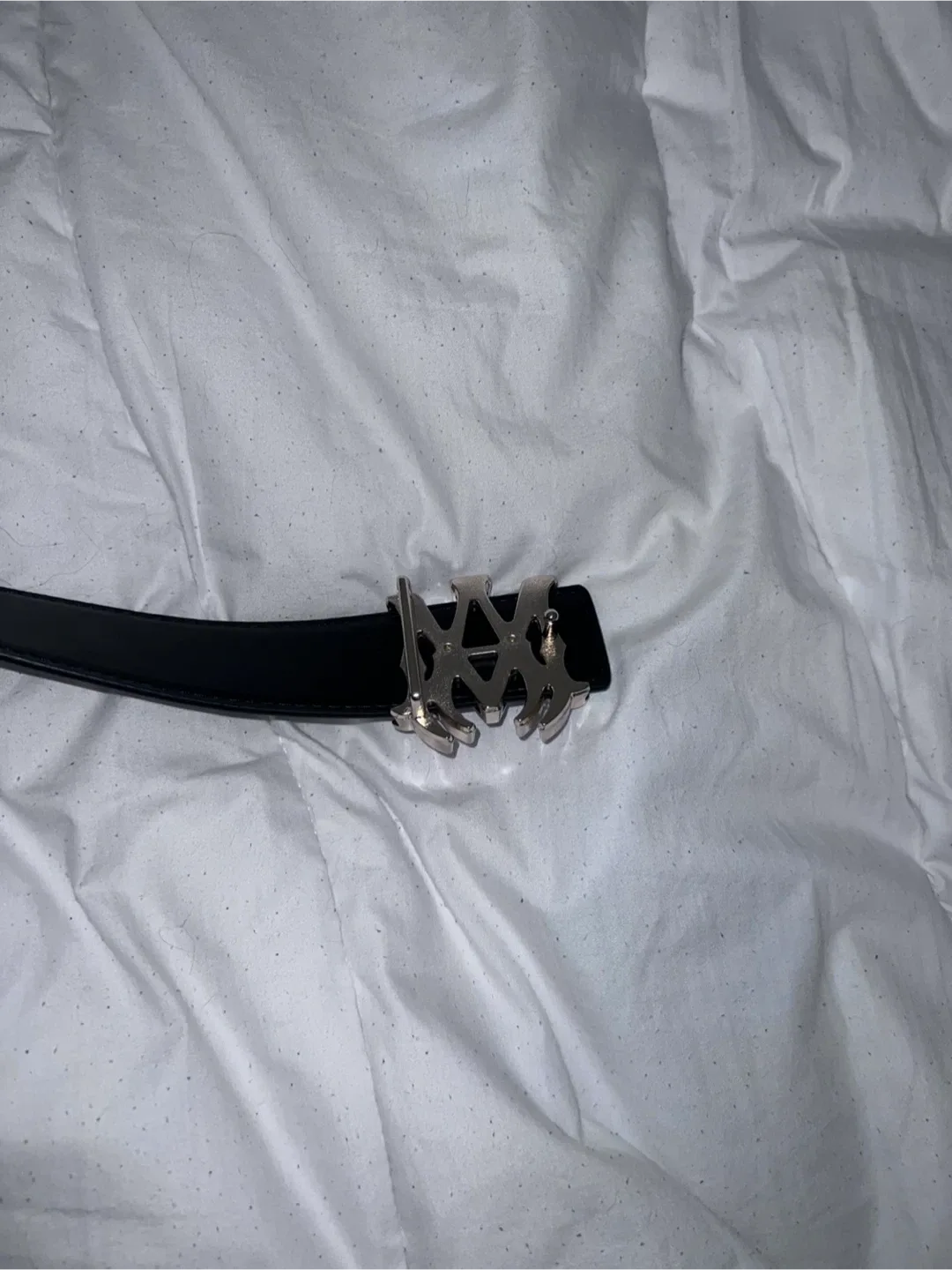 Amiri Black Leather Belt Size 44 image indicator(2)