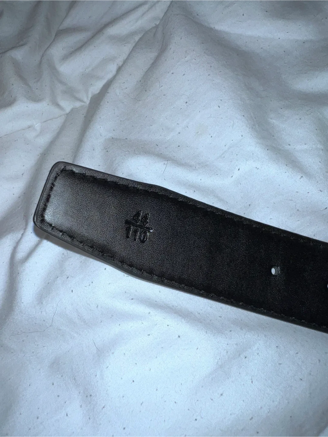 Amiri Black Leather Belt Size 44 image indicator(3)
