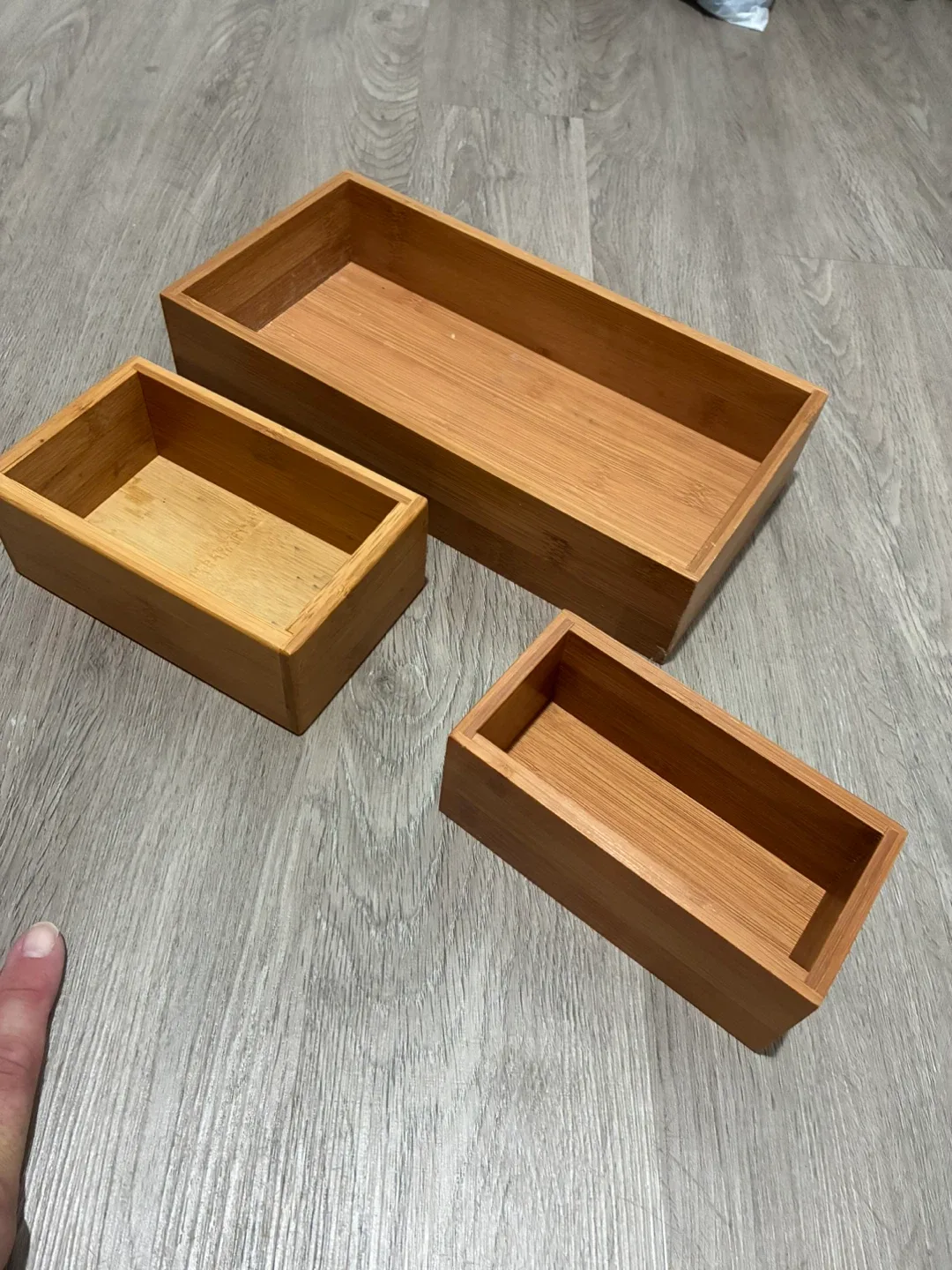 Set of 3 Wooden Storage Boxes thumbnail
