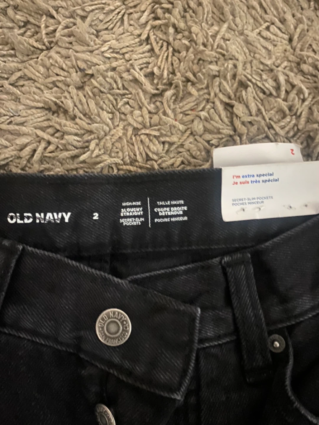 Old Navy High-Rise Slouchy Straight Jeans - Size 2 - photo 3