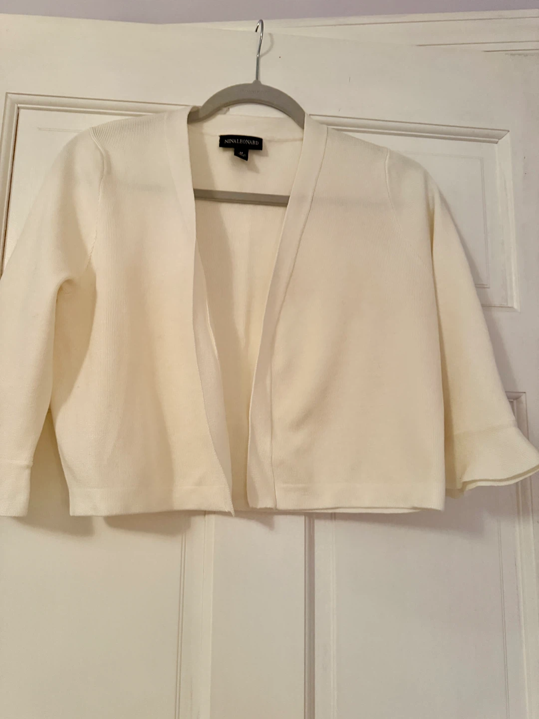 Nina Leonard Cream Cardigan - Size M