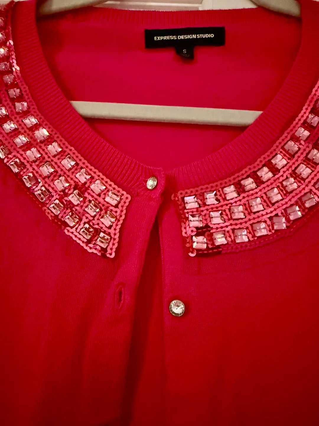 Express Design Studio Pink Cardigan - Size S image indicator(2)