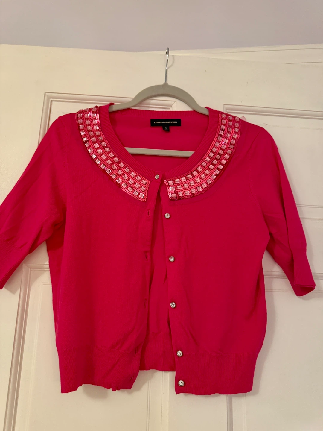 Express Design Studio Pink Cardigan - Size S
