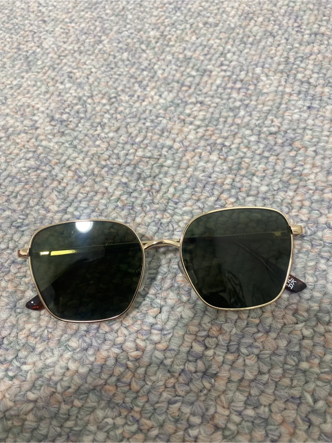 AIRE Gold Frame Sunglasses with Case