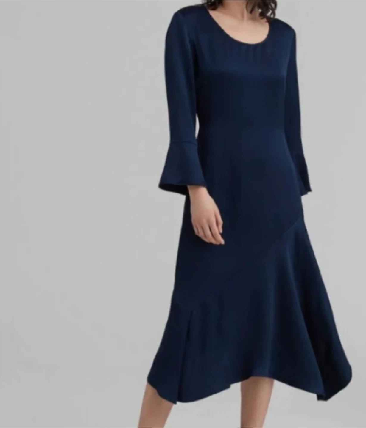 Club Monaco Flounce Long Sleeved Robe Dress