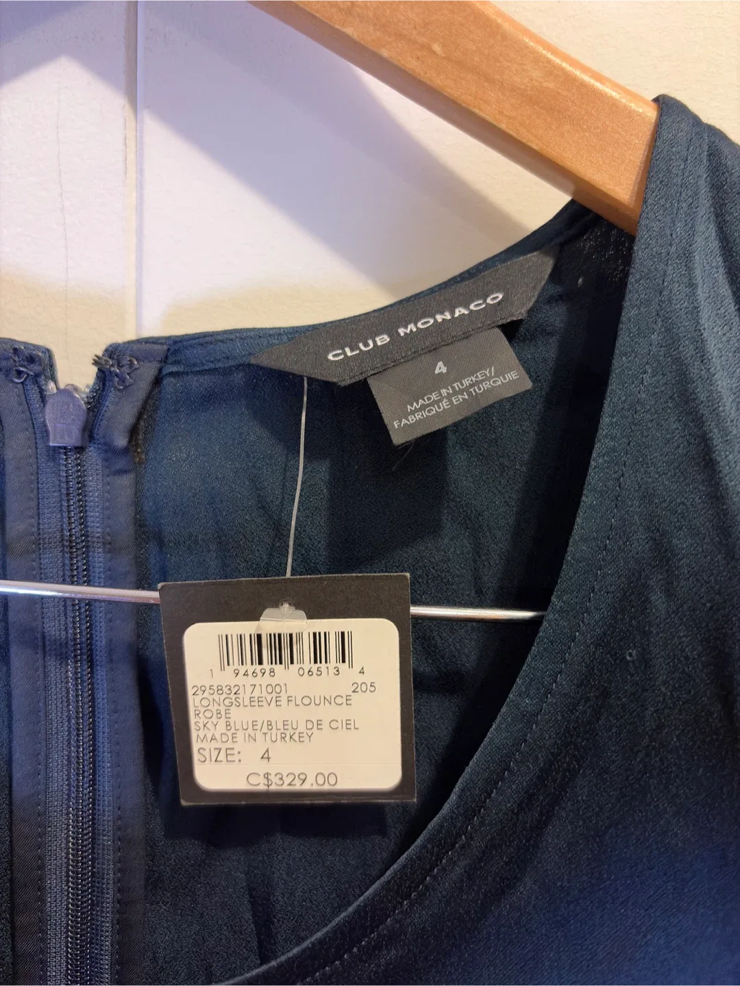 Club Monaco Flounce Long Sleeved Robe Dress image indicator(7)