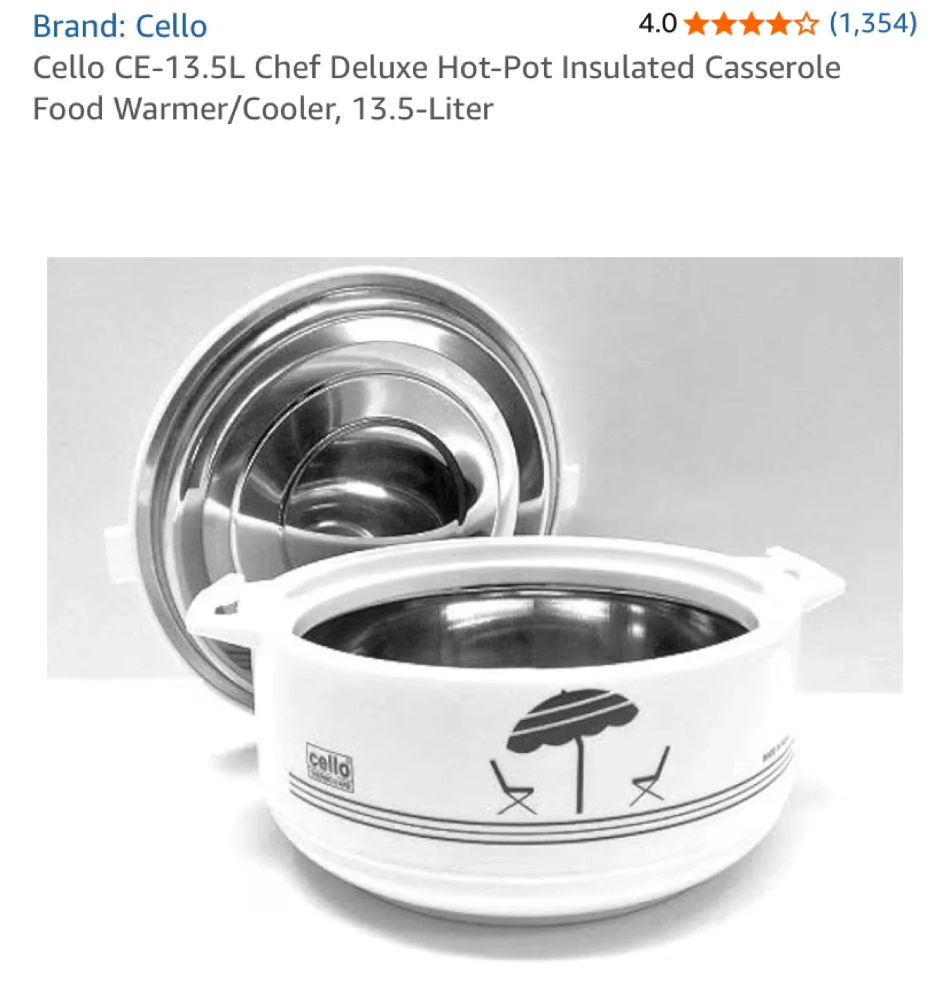 Cello CE-13.5L Chef Deluxe Hot-Pot Insulated Casserole
