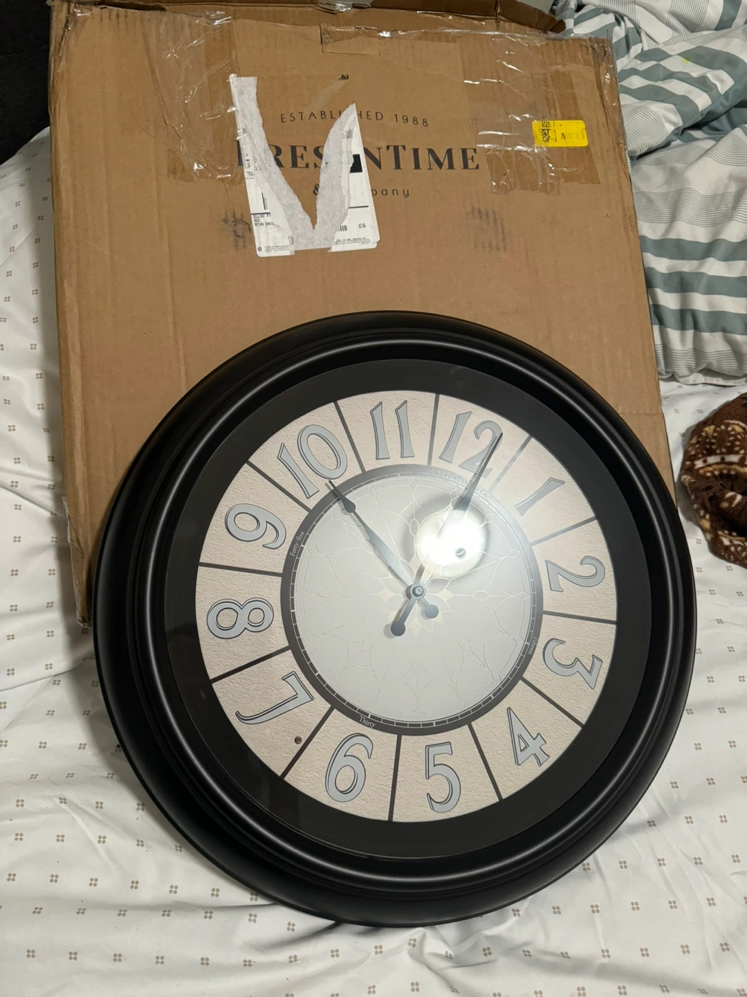 Presentime 12.6" Farmhouse Wall Clock - Bronze - photo 2