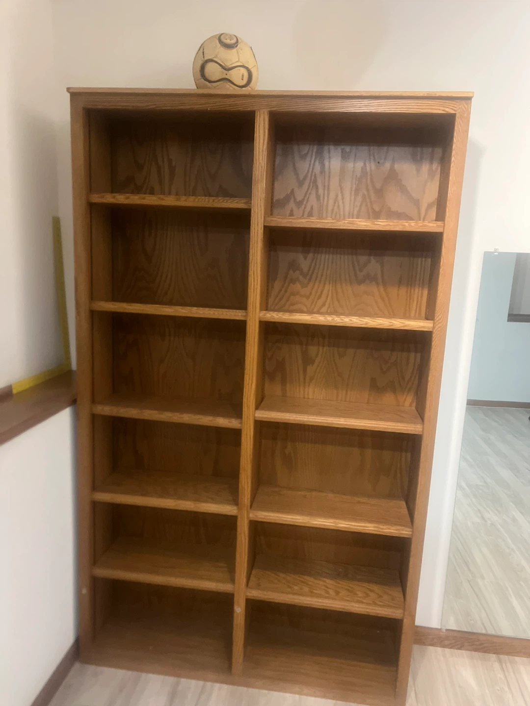 Wooden Bookcase with Adjustable Shelves - photo 3
