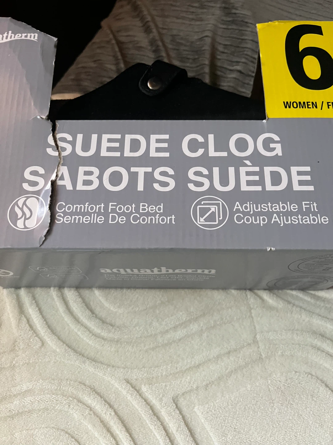 Aquatherm Suede Clog Sabots Suède - Size 6 Women's - photo 4