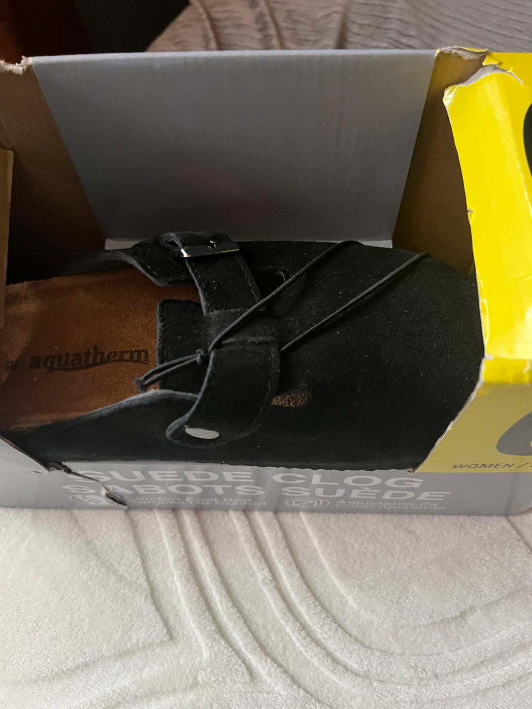 Aquatherm Suede Clog Sabots Suède - Size 6 Women's - photo 3