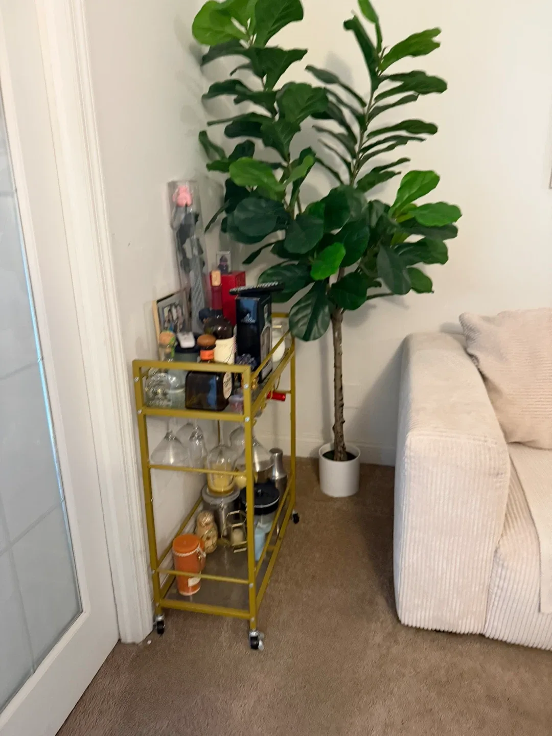 Gold Rolling Bar Cart image indicator(2)