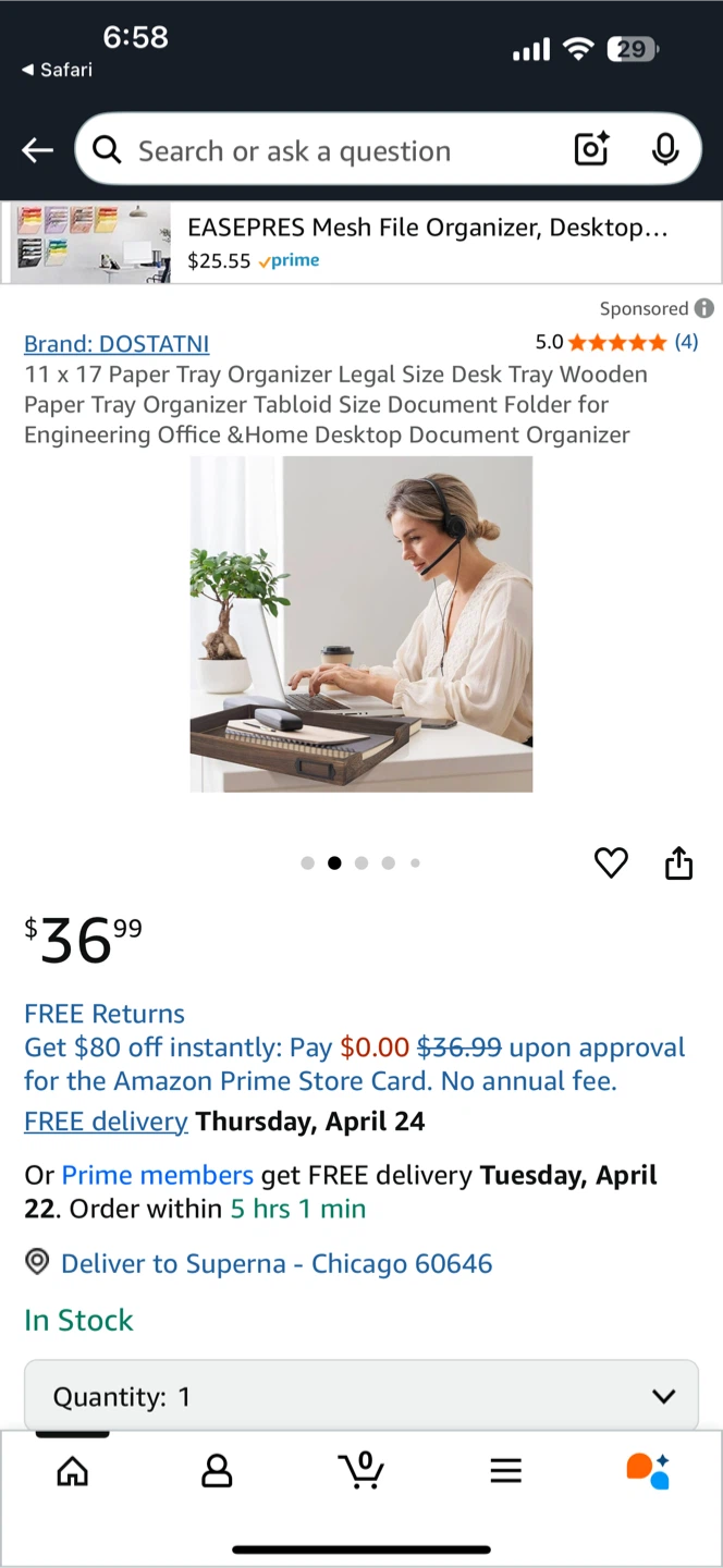 DOSTATNI Paper Tray Organizer - Legal Size Desk Tray - photo 4