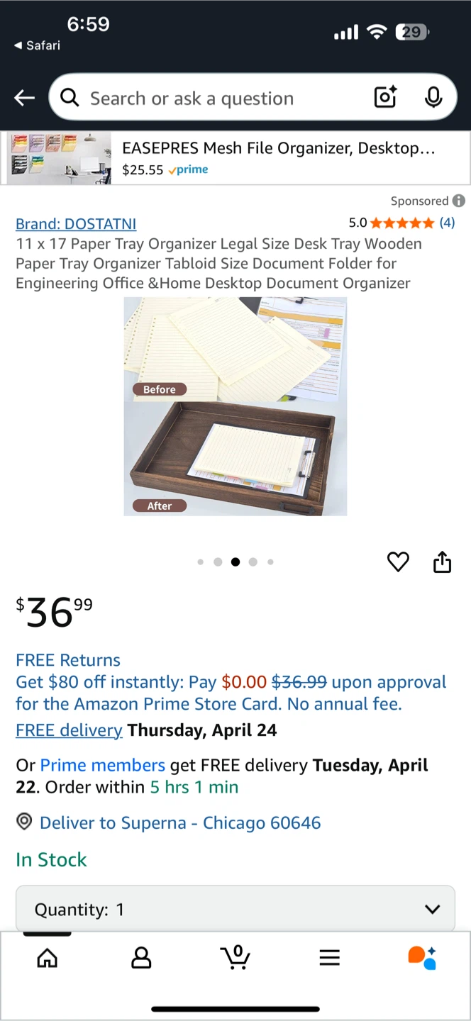 DOSTATNI Paper Tray Organizer - Legal Size Desk Tray - photo 5