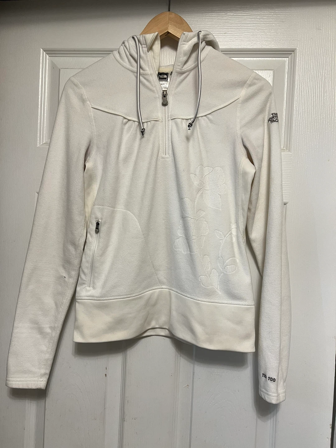The North Face White Fleece Hoodie XS