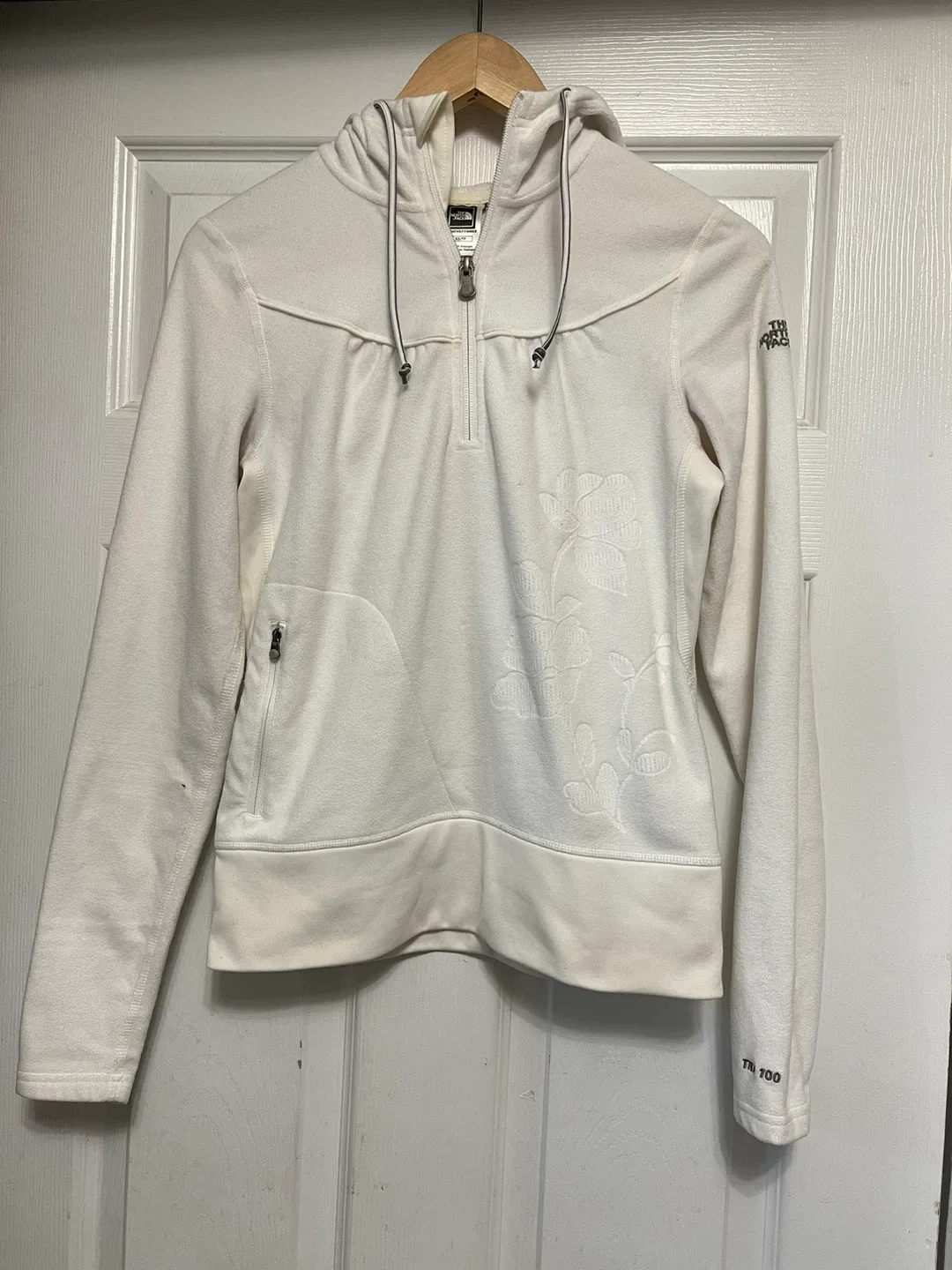 The North Face White Fleece Hoodie XS thumbnail